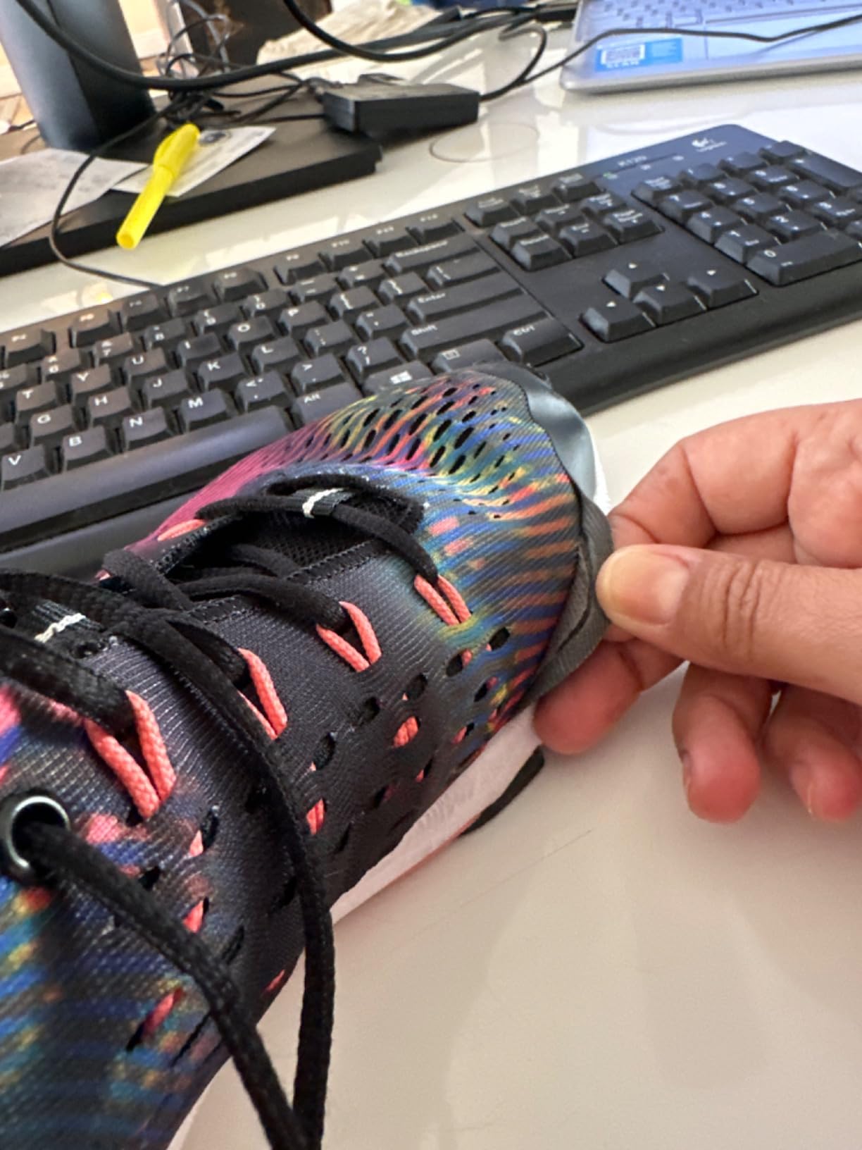 Real-world wear example of Ryka Vivid RZX showing durability progression after regular use