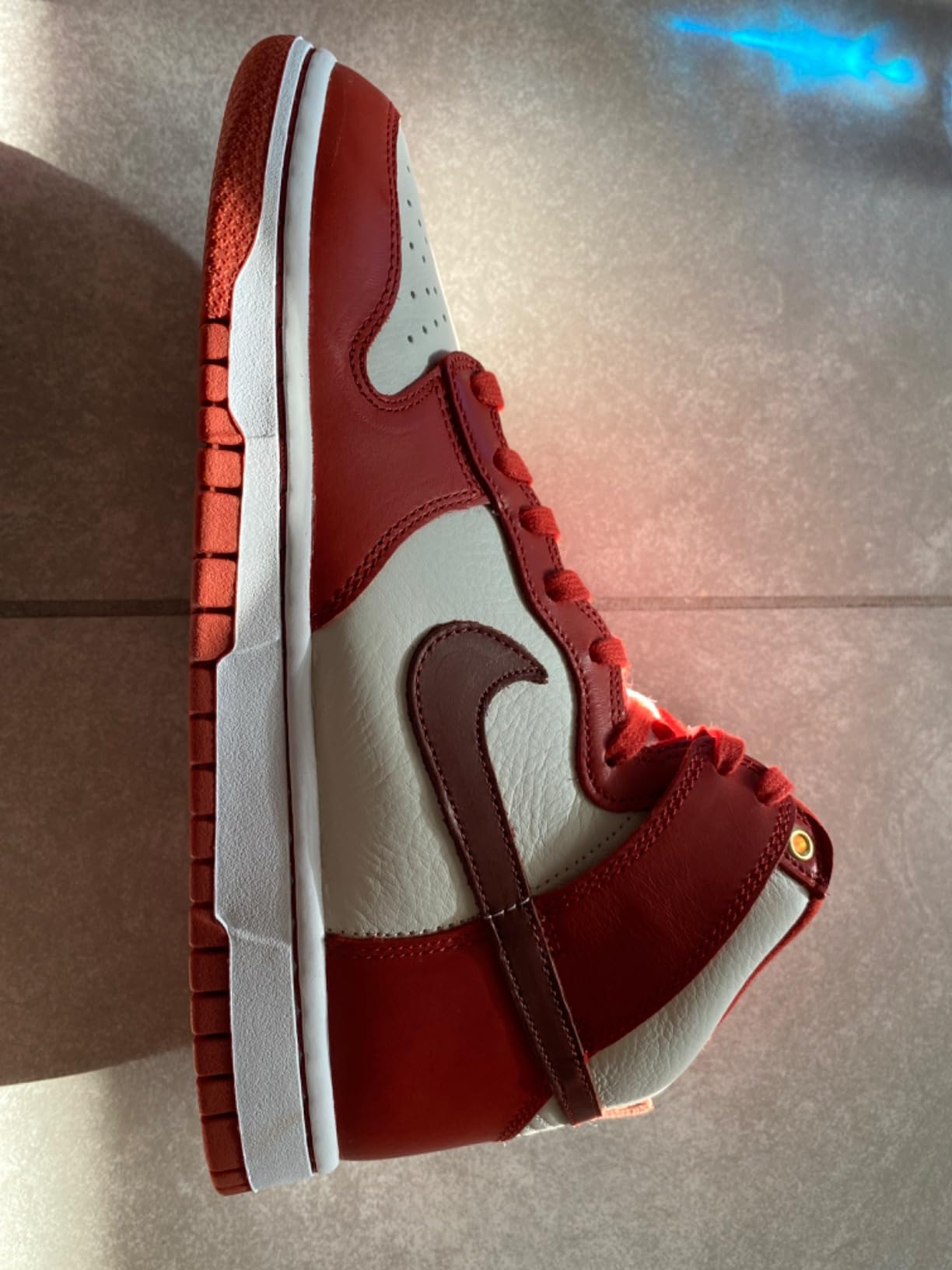 Nike Women's Dunk High showing authentic quality construction after weeks of testing