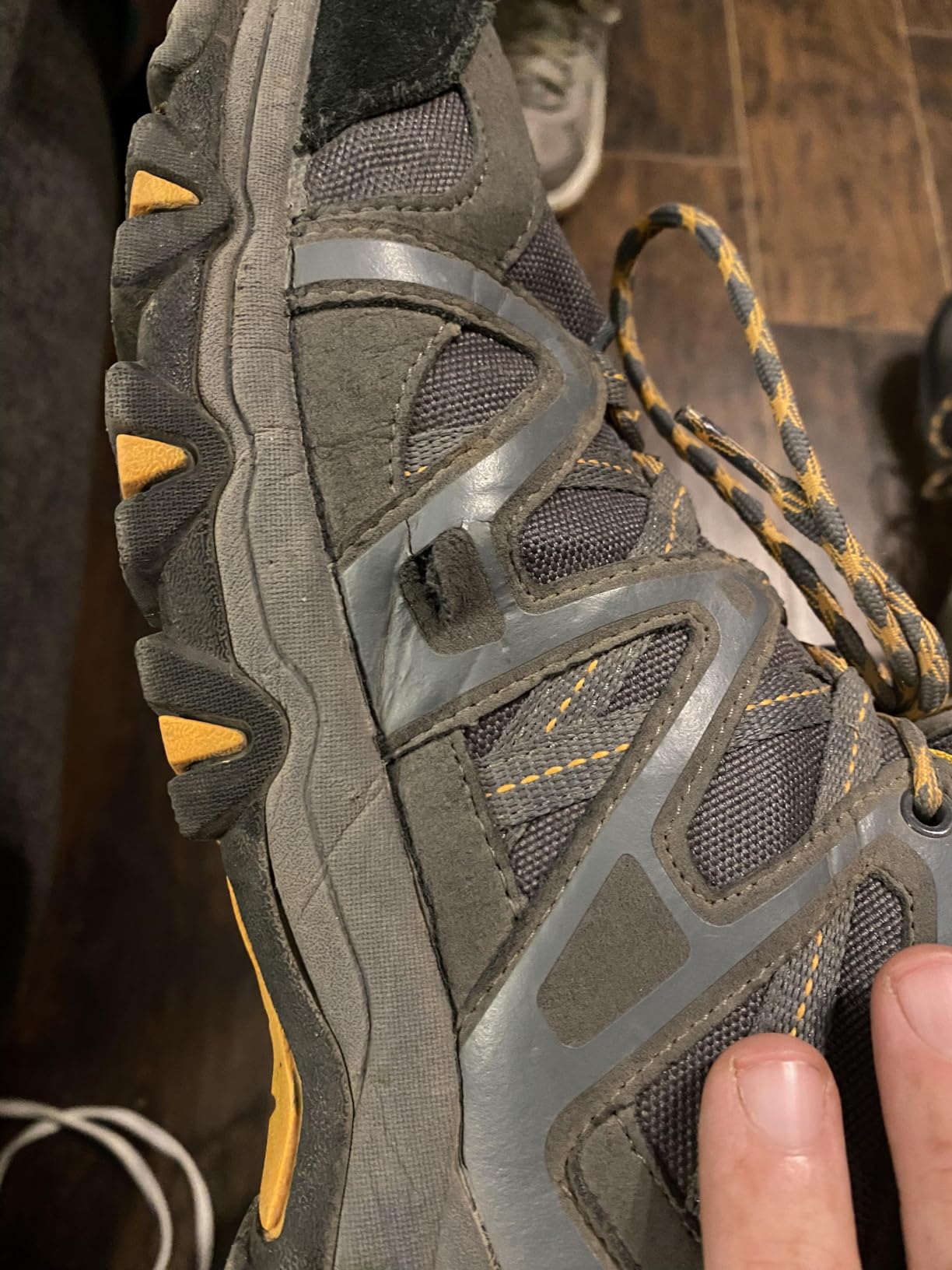 TFO hiking shoes showing wear progression after weeks of Pacific Northwest trail testing