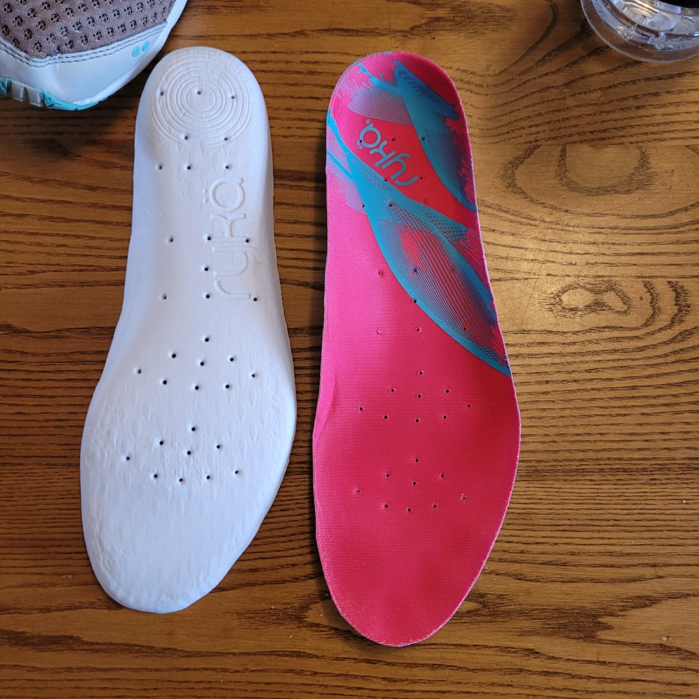 Ryka Hydro Sport side profile showing mesh ventilation zones and faux leather reinforcement overlays