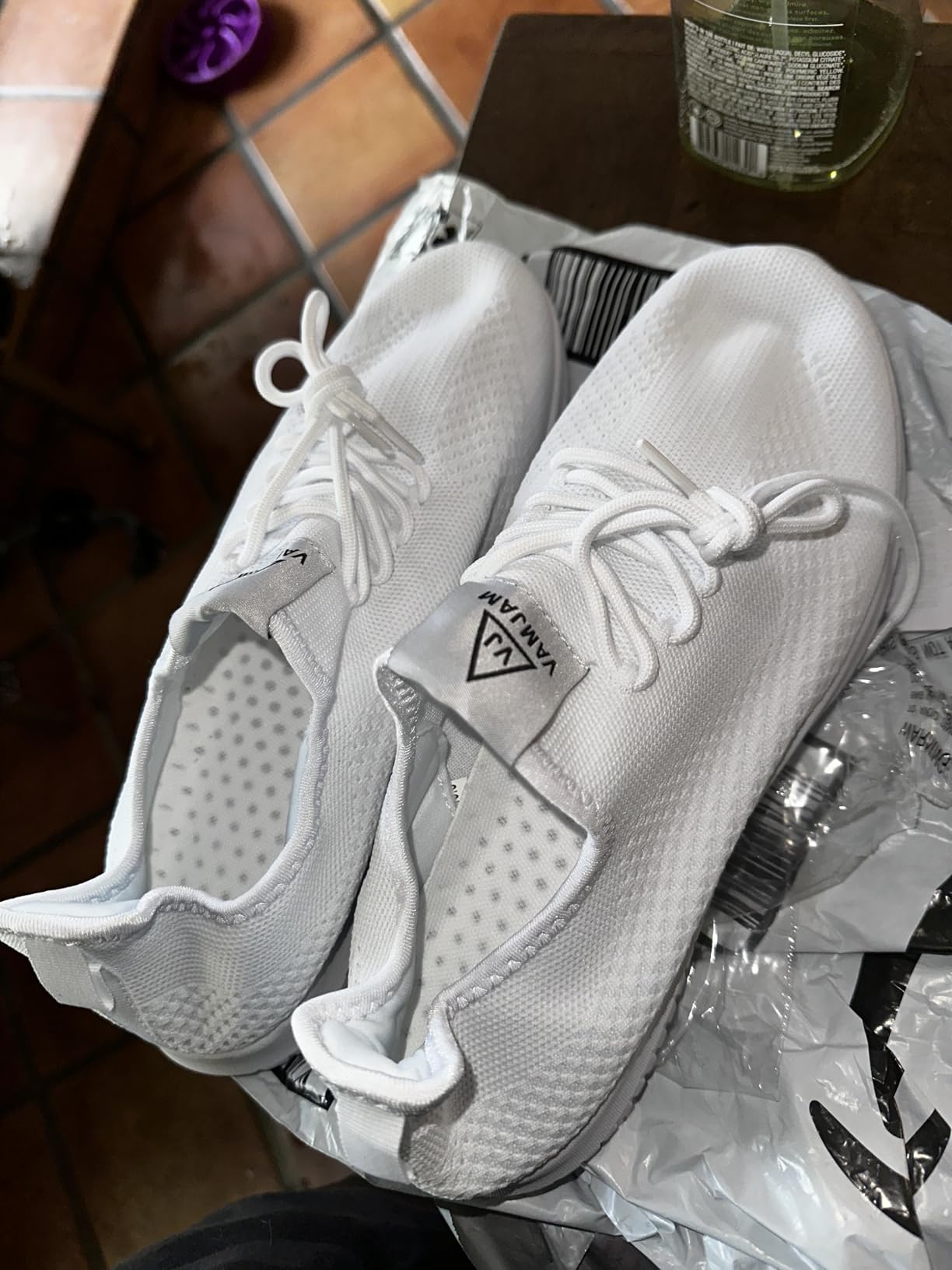 VAMJAM shoes on foot showing true-to-size fit and slip-on convenience