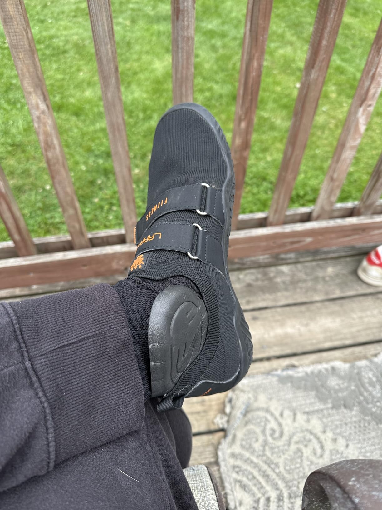Close examination of shoe construction after 4 weeks of wear testing