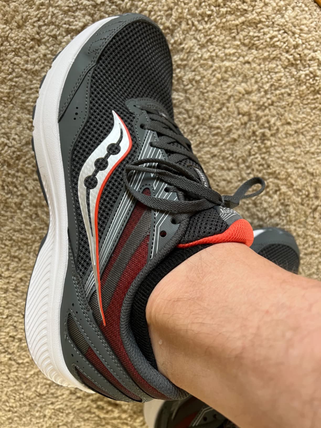 Saucony Cohesion 15 outsole showing rubber tread pattern and wear patterns after 180 miles of testing