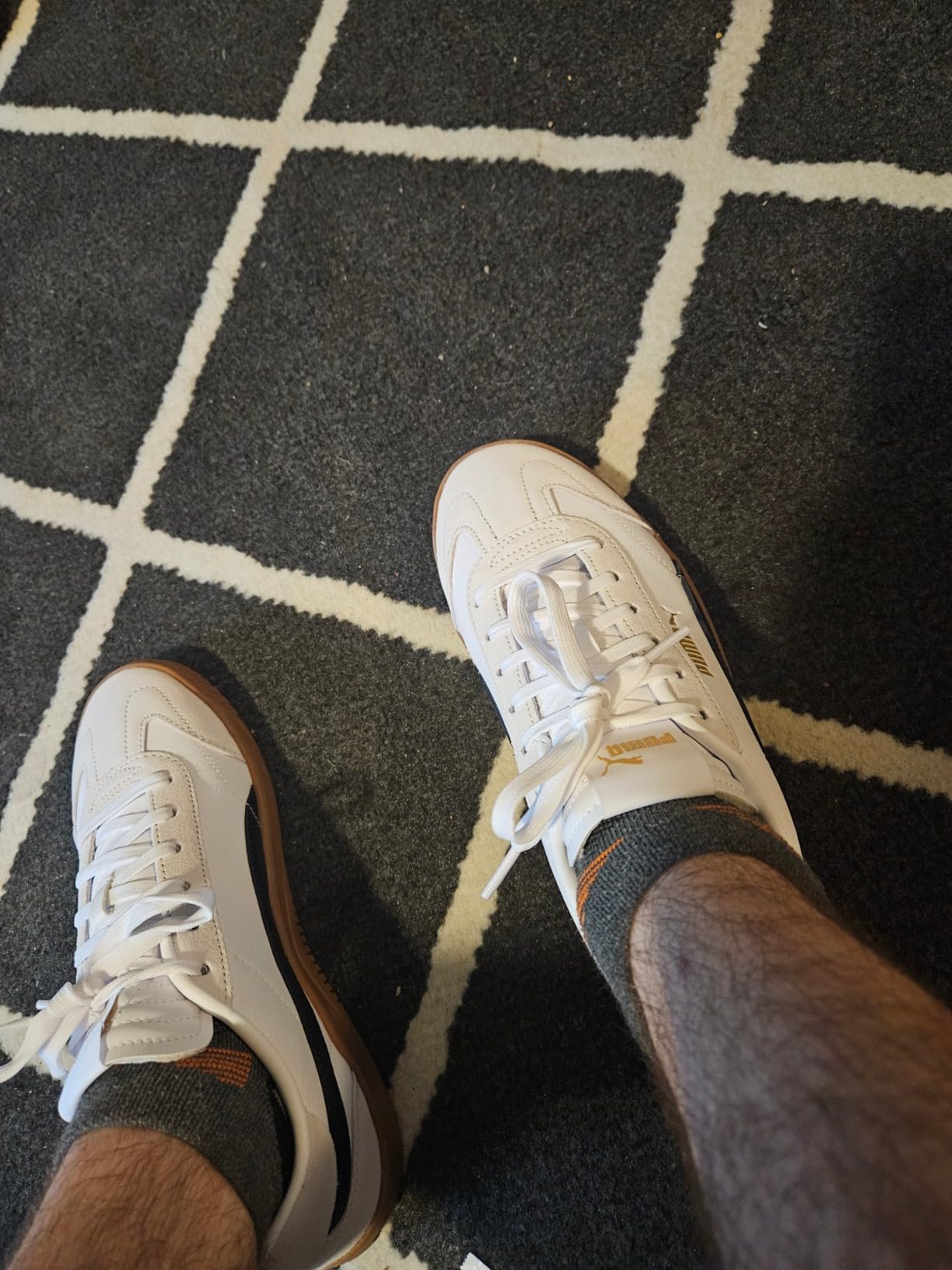 PUMA Club 5v5 on-foot during typical daily wear showing natural stance and clean profile