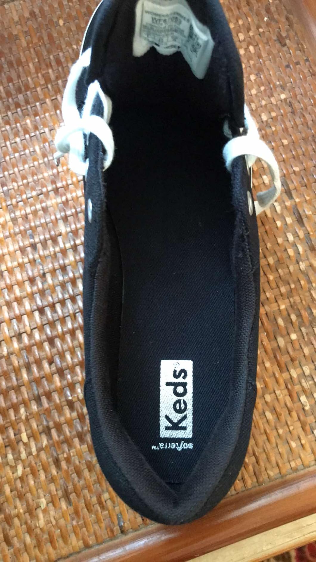 Keds Center III sneakers detail view showing canvas upper construction and lace-up eyelet pattern