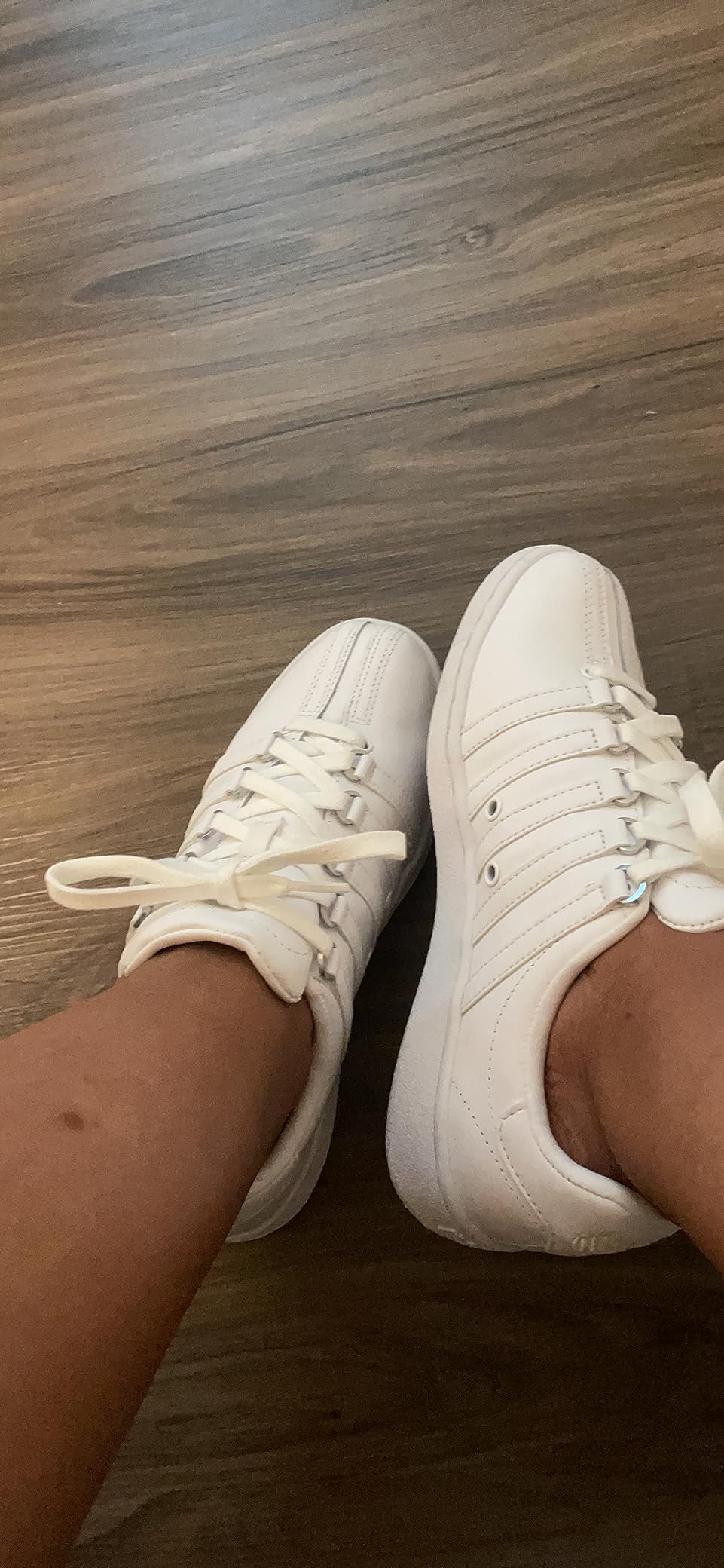 K-Swiss Classic VN worn in real lifestyle setting showing comfortable daily use after break-in period