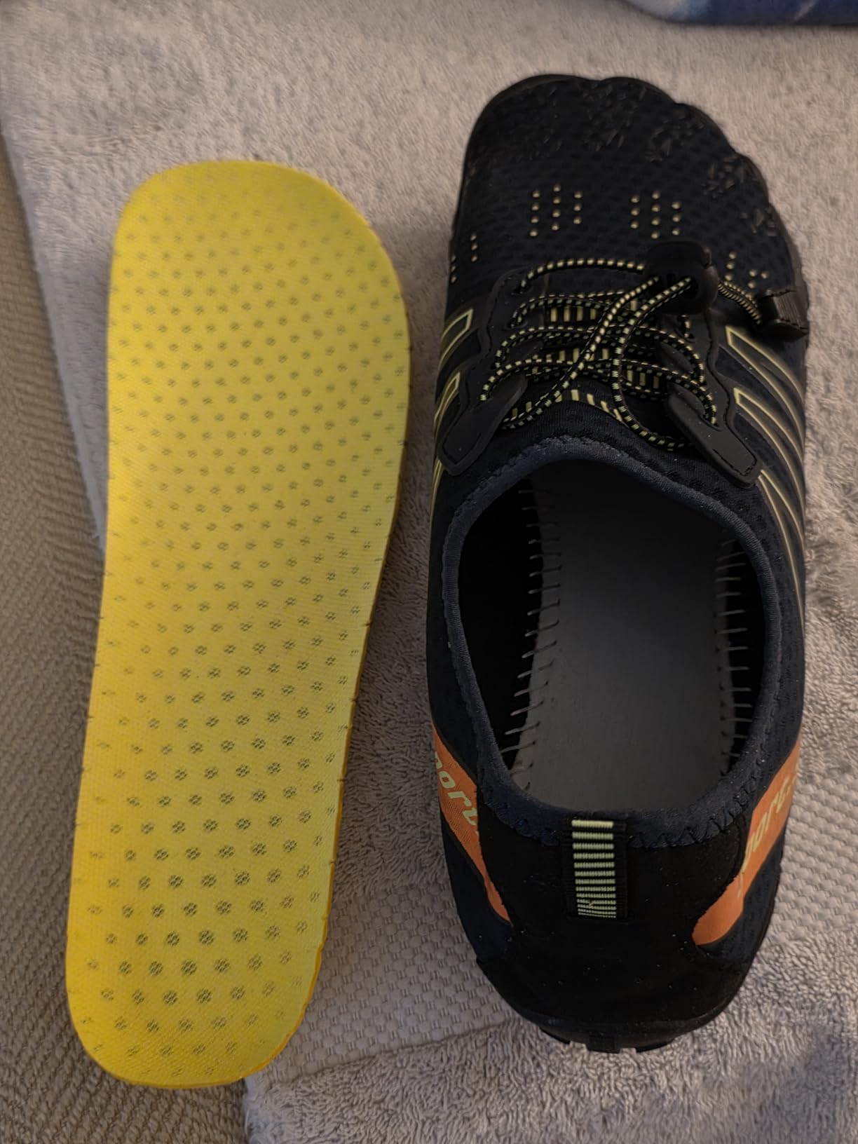 Maxome water shoes barefoot design showing army green colorway with mesh upper and rubber drainage sole