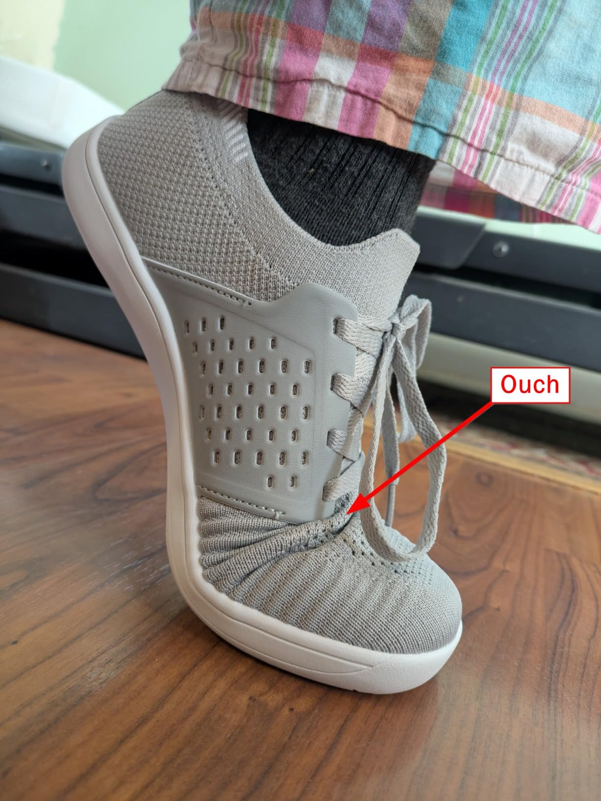 Side profile of WHITIN Women's Minimalist shoes showing generous wide toe box shape and zero drop flat sole construction