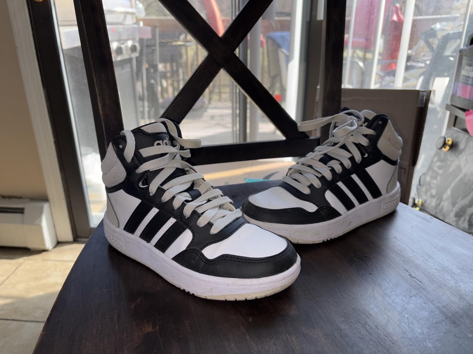 Multiple angle product shots of Adidas Hoops 3.0 showing overall design and construction quality