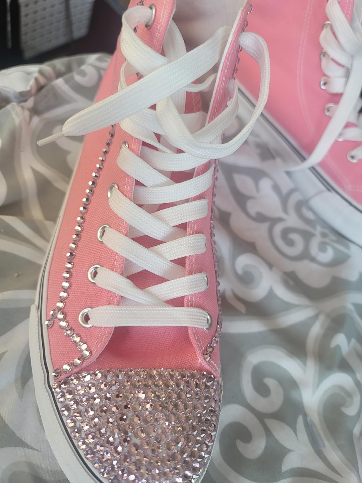 ZGR Women's High Top Canvas Sneakers showing quality construction details