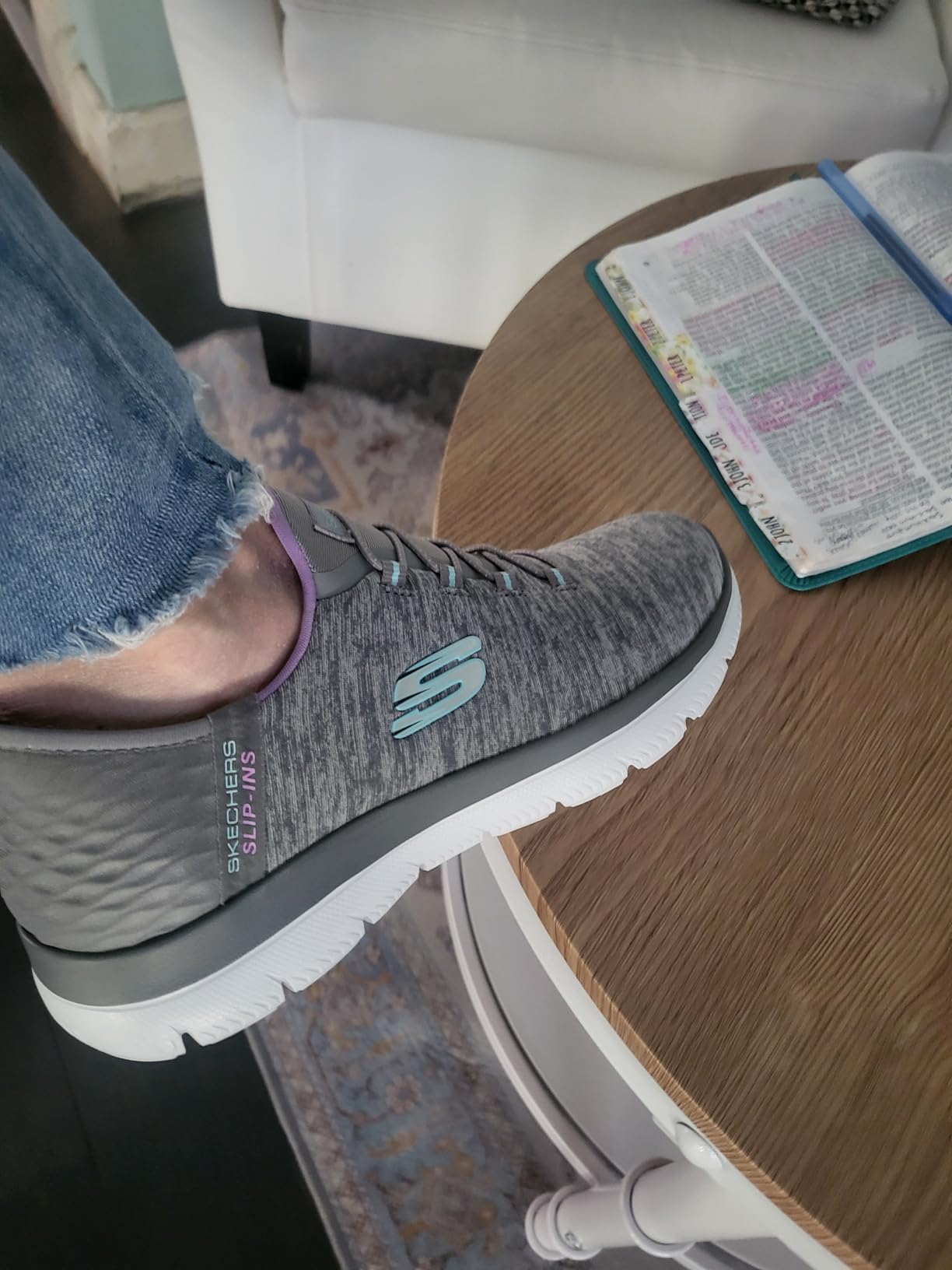 Real-world lifestyle use of Skechers slip-ins during daily activities