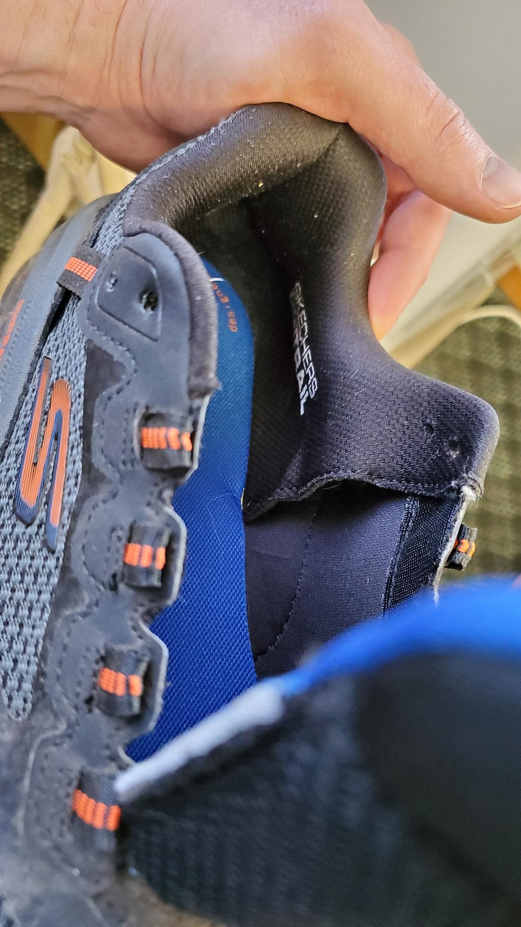 Skechers Go Run Trail Altitude outsole showing Goga Mat midsole cushioning and rubber traction lug pattern
