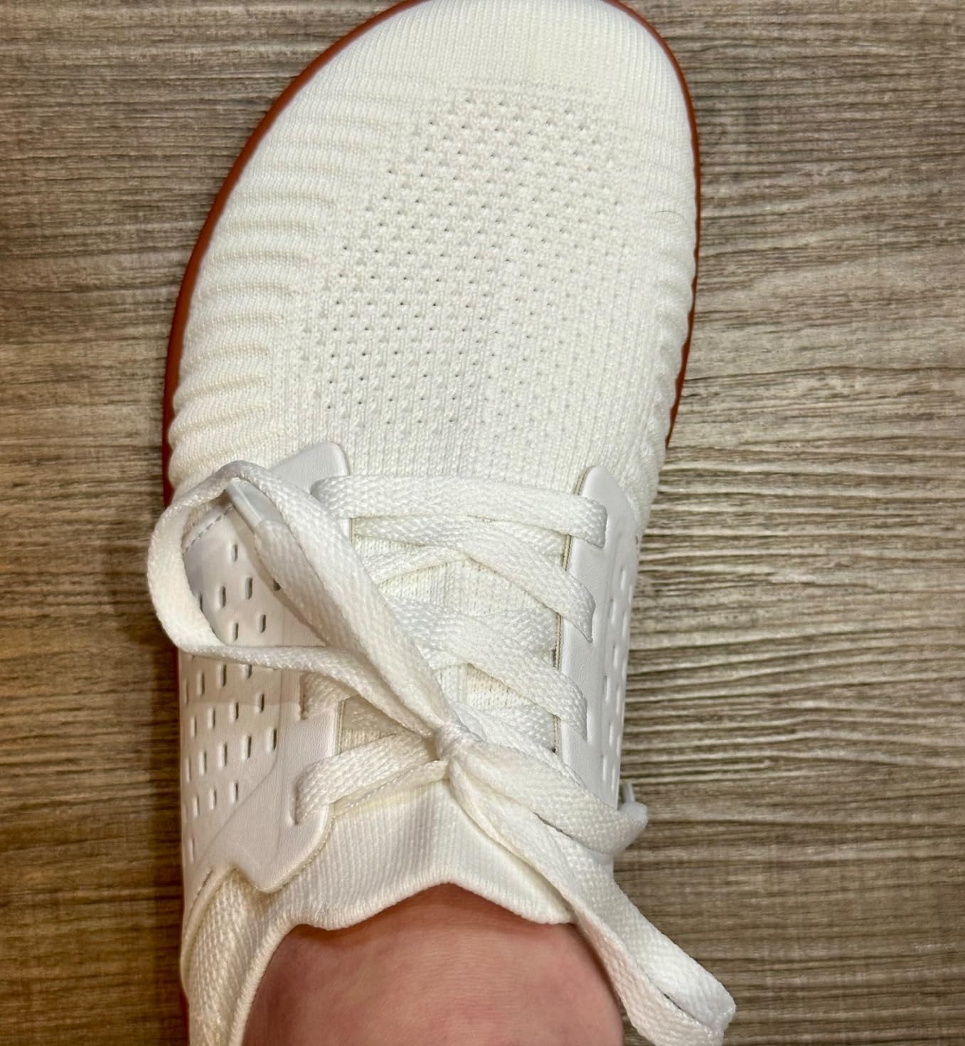 WHITIN Women's barefoot shoes shown alongside traditional sneakers highlighting the design and toe box width differences