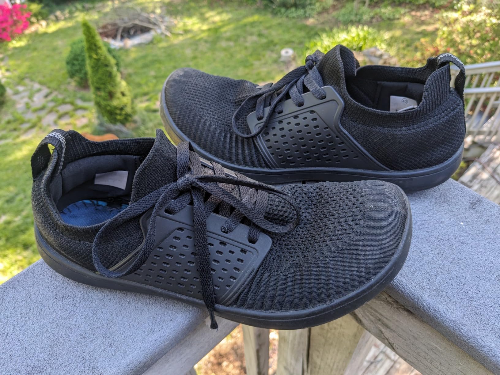 WHITIN barefoot sneakers shown during outdoor walking demonstrating real-world daily use and lifestyle wear