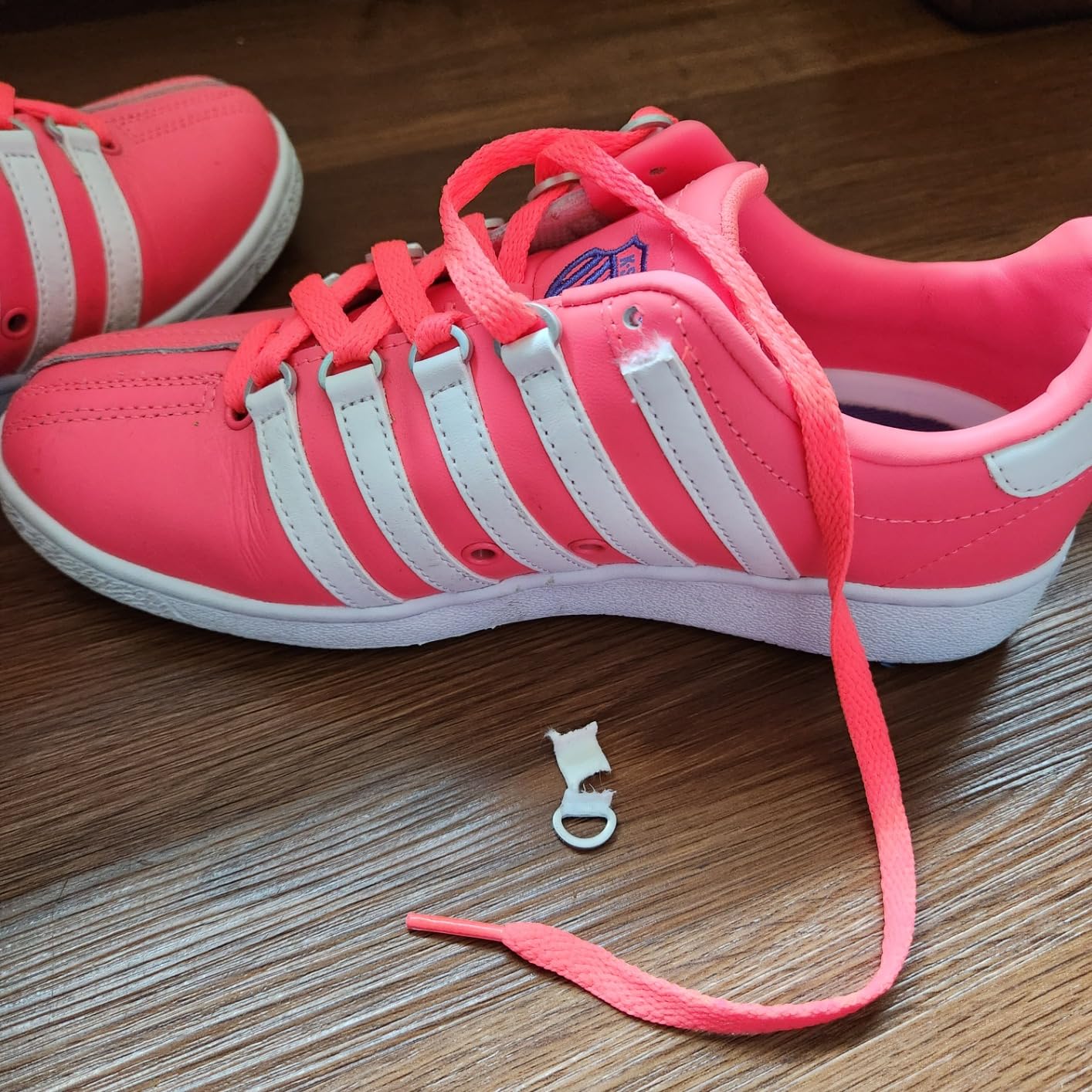 K-Swiss Classic VN construction quality showing shoe condition after 12 weeks of extended wear testing