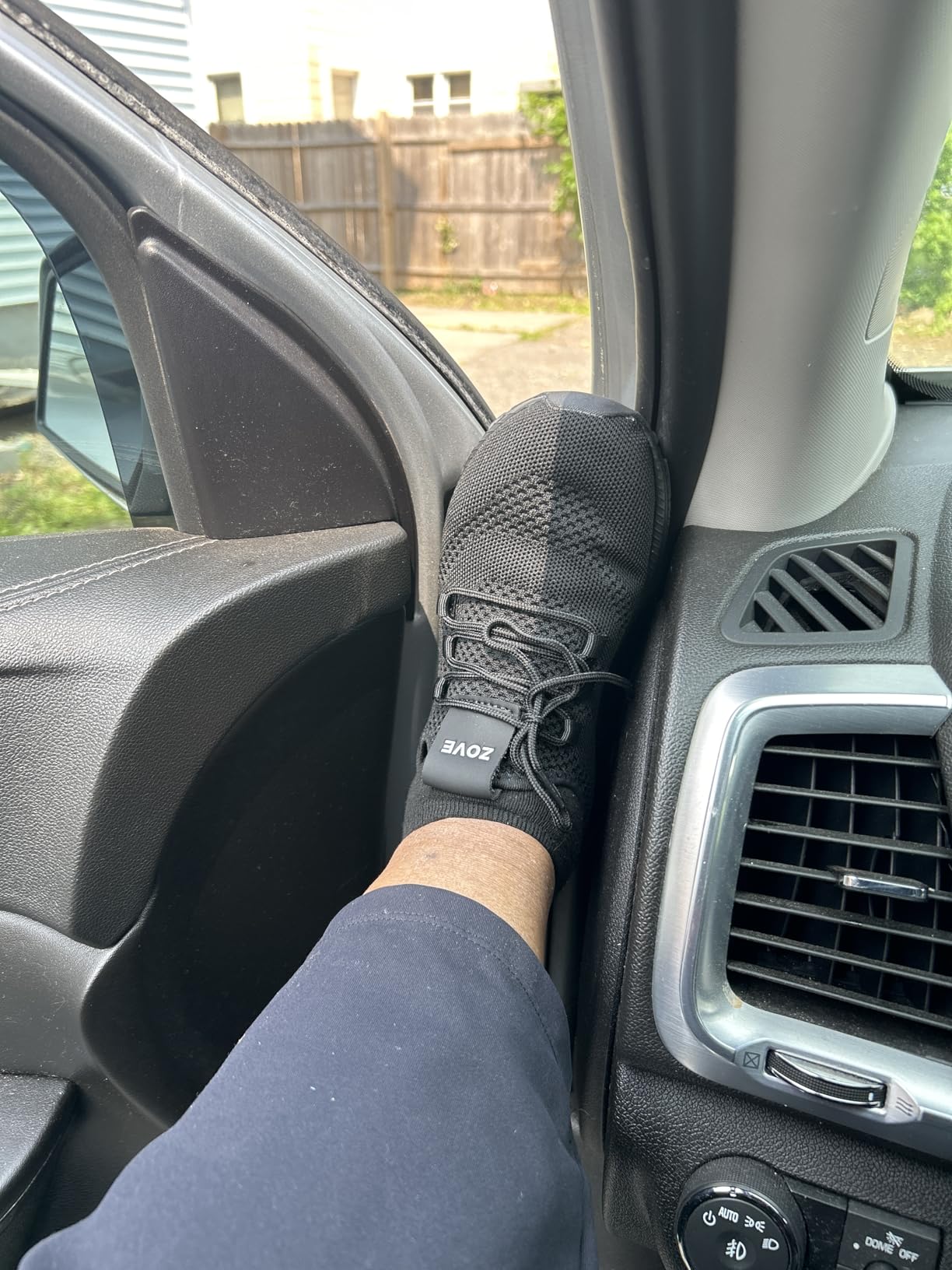 ZOVE Wide Toe Box Shoes in white showing the extra-wide toe box design and breathable knit mesh upper
