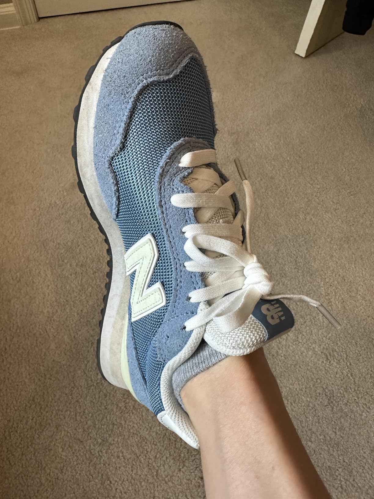 New Balance 515 V3 in navy blue colorway showing dark color option and leather upper texture