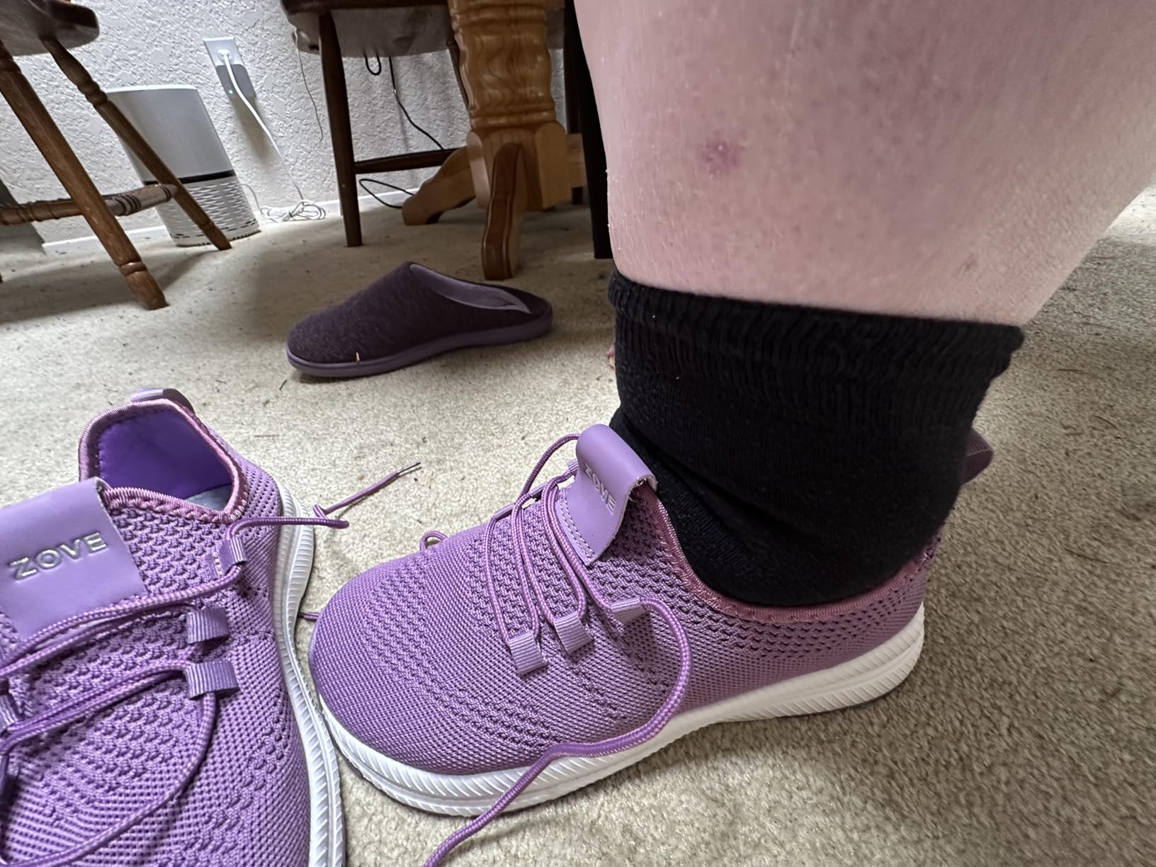 Side profile of ZOVE wide toe box shoes showing the overall design and sole construction