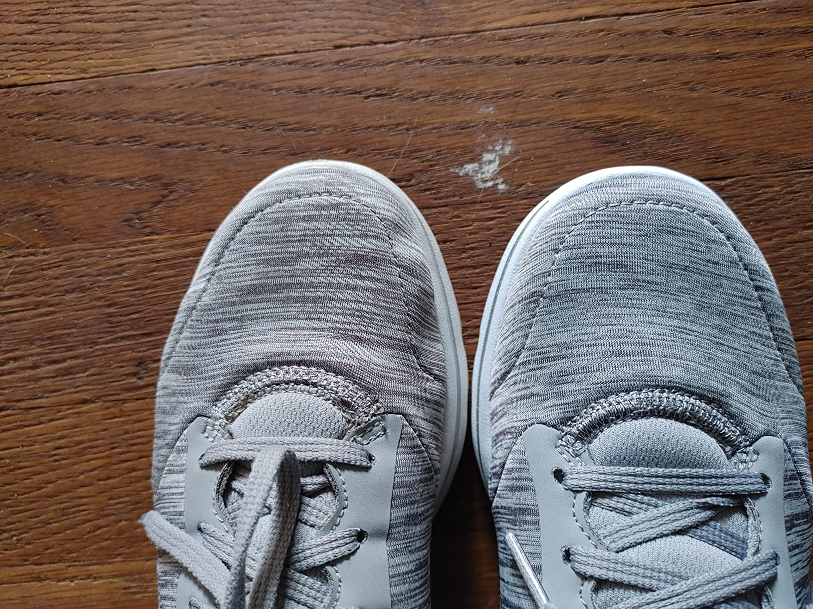 Skechers Go Walk 5-True regular and wide width comparison showing toe box accommodation difference