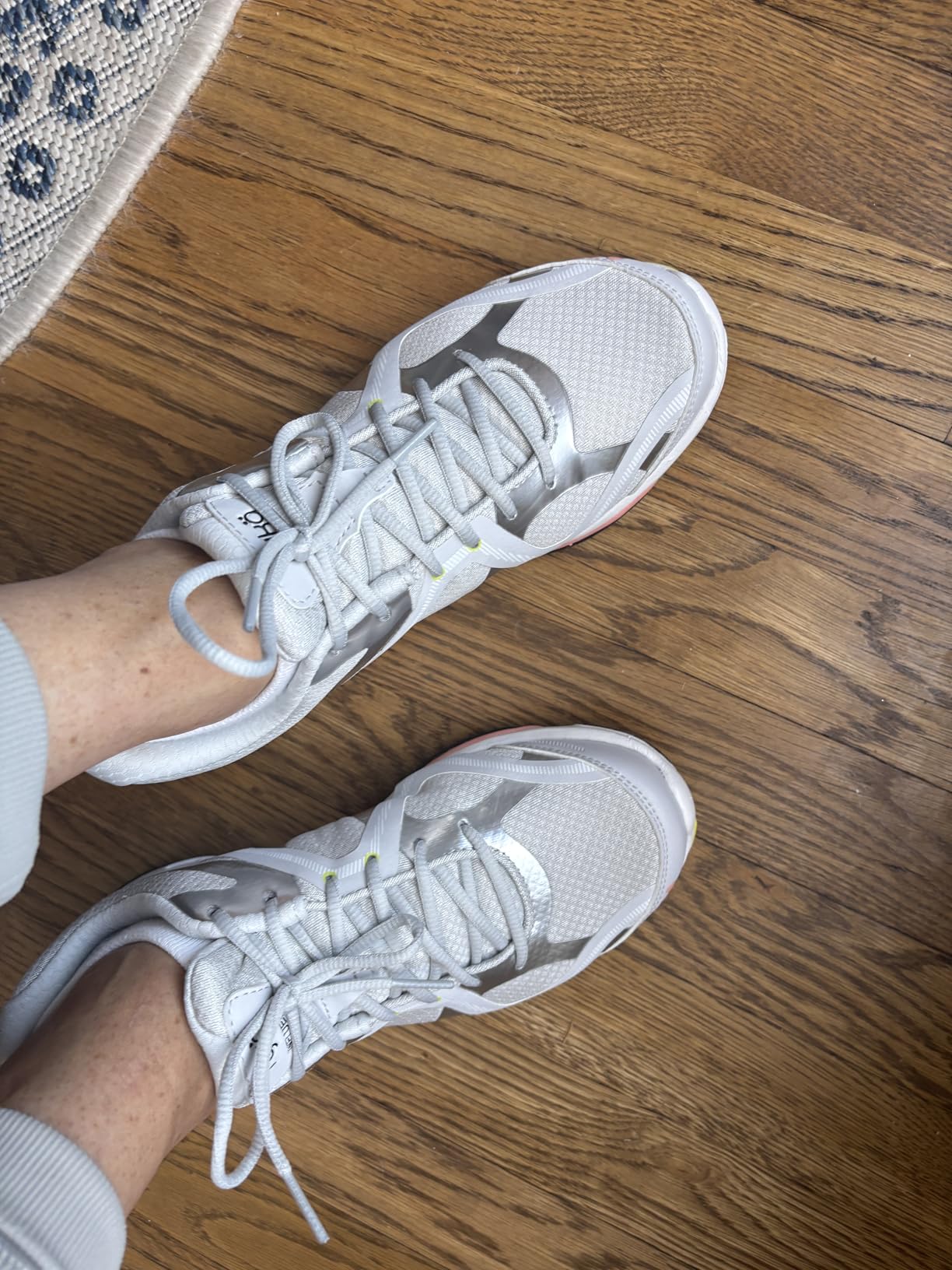 Ryka Influence pivot point outsole showing specialized dance fitness sole traction pattern