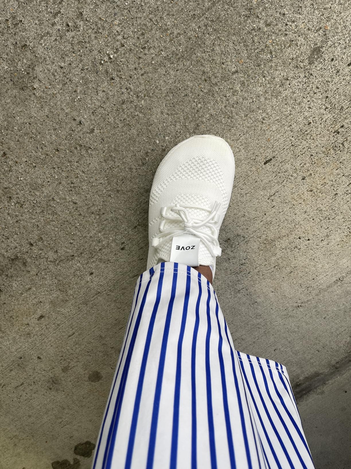 Lifestyle photo showing ZOVE shoes in typical daily usage context
