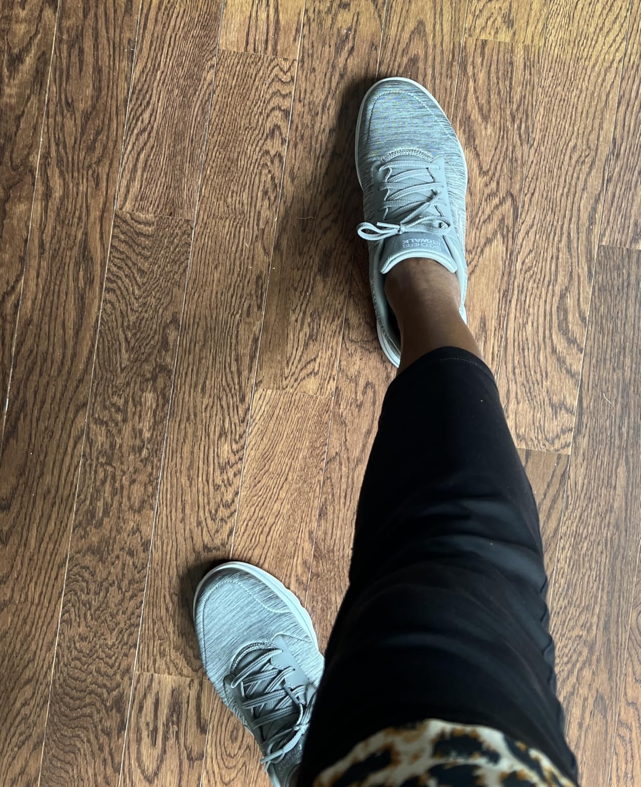 Action shot of Skechers Go Walk 5-True during active everyday use showing versatile performance