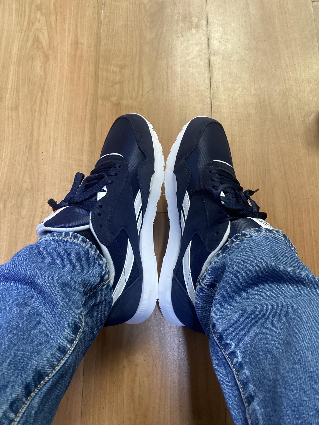 Reebok Classic sneakers side profile showing nylon upper construction and vintage athletic silhouette