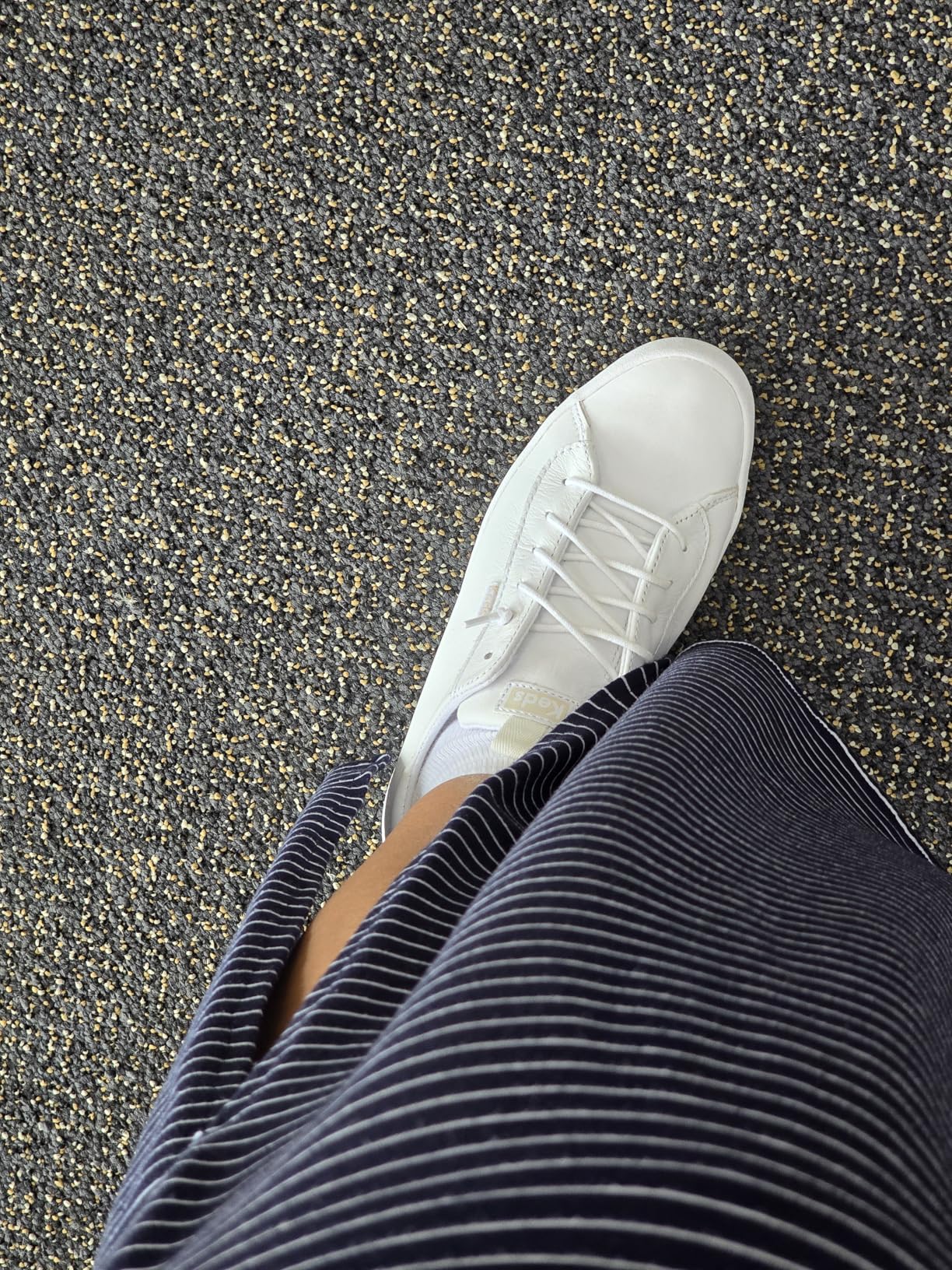 Bottom sole view of Keds Kickback showing rubber outsole tread pattern and construction details