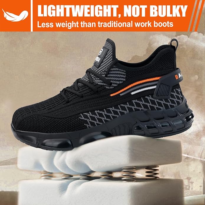 Baiyijia Steel Toe Work Shoes For Men