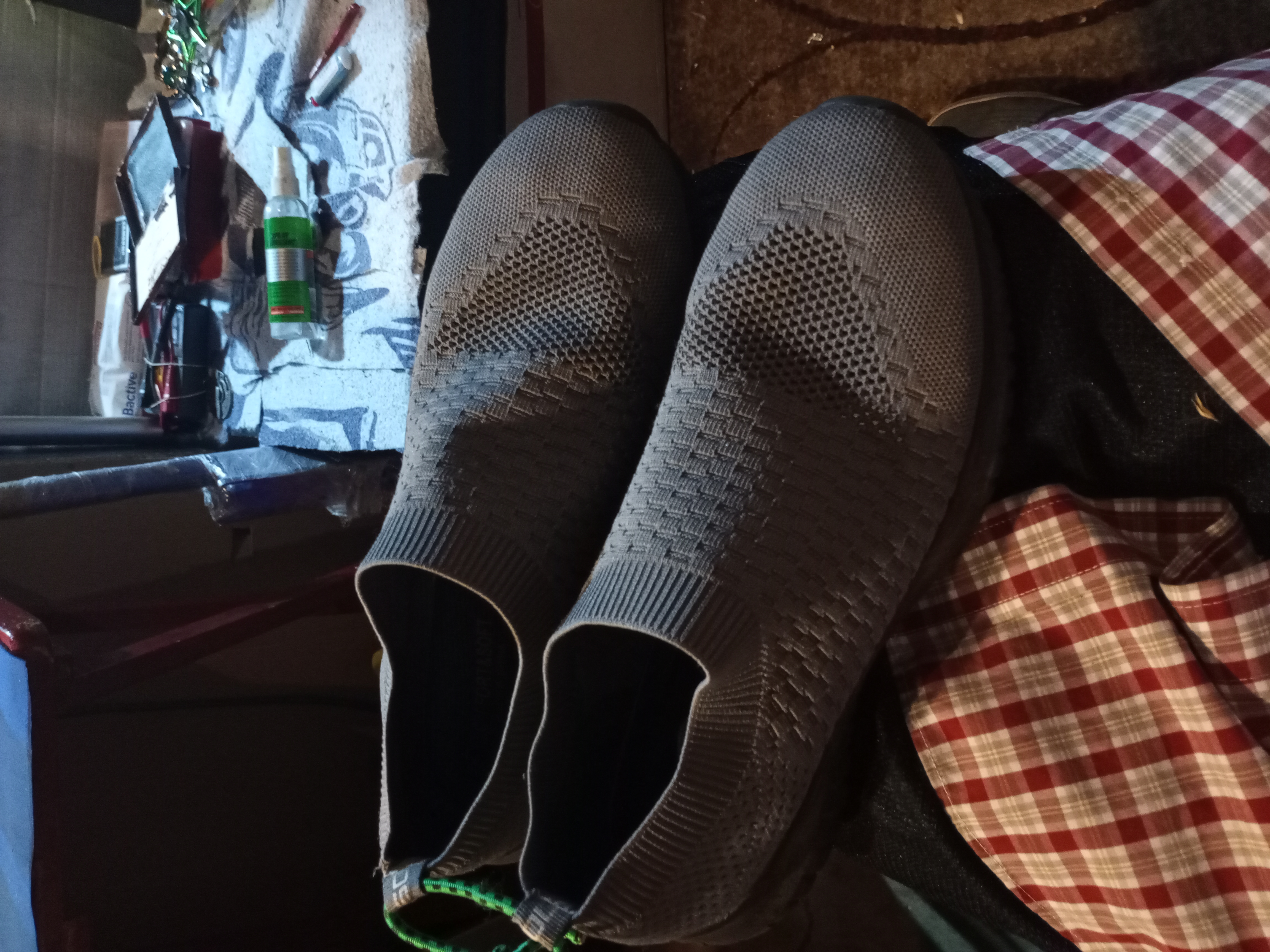Konhill athletic walking shoes after 8 weeks of testing showing overall condition and ventilation performance evaluation