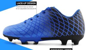 Jabasic Kids Outdoor Soccer Cleats Athletic Firm Ground Football Shoes