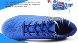 Jabasic Kids Outdoor Soccer Cleats Athletic Firm Ground Football Shoes