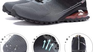 Kricely Men's Trail Running Shoes Fashion Walking Hiking Sneakers