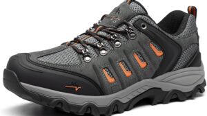 Nortiv 8 Men's Waterproof Hiking Shoes Leather Low Top Hiking Shoes