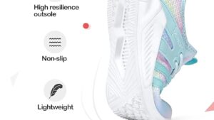 Runside Girls Tennis Shoes Lightweight Sports Kids Sneakers