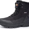 Shulook Men's Snow Boots Waterproof Warm Fur Lined Winter Hiking Boot