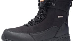 Shulook Men's Snow Boots Waterproof Warm Fur Lined Winter Hiking Boot