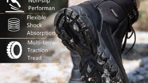 Shulook Men's Snow Boots Waterproof Warm Fur Lined Winter Hiking Boot