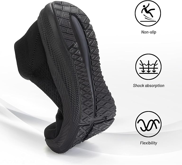 Shulook Womens Slip On Walking Shoes