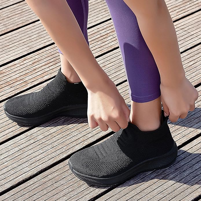 Shulook Womens Slip On Walking Shoes