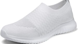 Tiosebon Men's Slip On Walking Shoes Arch Support Knit Mesh