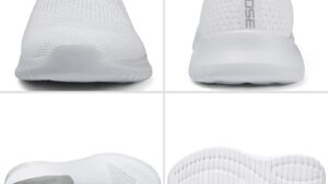 Tiosebon Men's Slip On Walking Shoes Arch Support Knit Mesh
