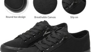 Xrh Women Canvas Sneaker Slip On Non Slip Casual Shoes
