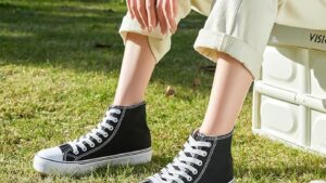 Zgr Womens High Top Canvas Sneakers