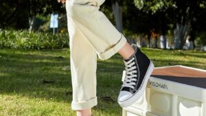 Zgr Womens High Top Canvas Sneakers