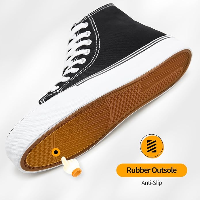 Zgr Womens High Top Canvas Sneakers