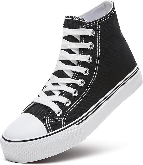 Zgr Womens High Top Canvas Sneakers