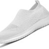 Konhill Men's Athletic Walking Shoes Breathable Knit Slip On Sneakers