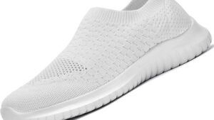 Konhill Men's Athletic Walking Shoes Breathable Knit Slip On Sneakers